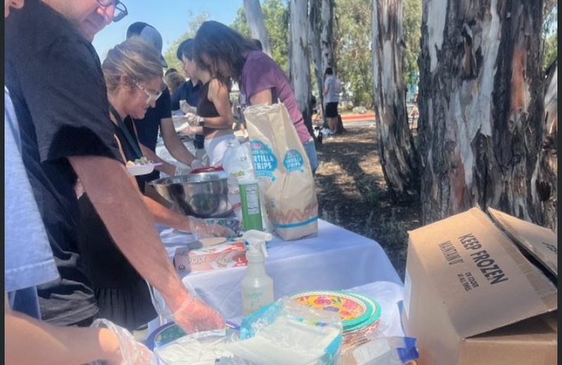 Volunteers at community event